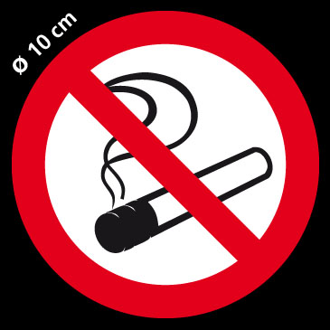 Verboden te roken stickers 10 cm.